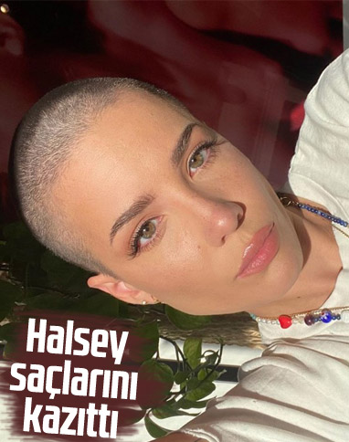 Ünlü şarkıcı Halsey saçlarını kazıttı