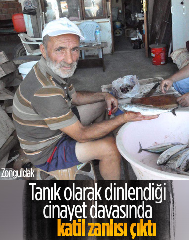 Zonguldak'ta tanık olarak dinlendiği davada katil zanlısı çıktı