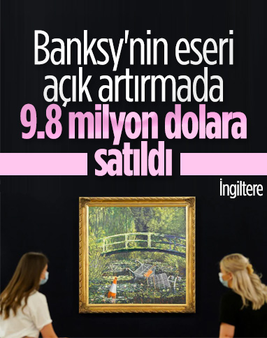 Banksy'nin eseri 9.8 milyon dolara alıcı buldu