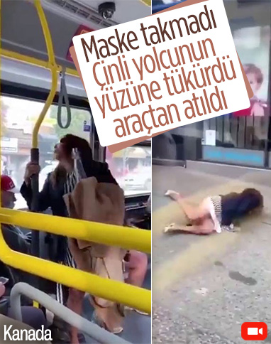 Kanada'da yüzüne tüküren kadını otobüsten attı