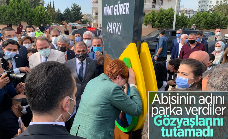 Meral Akşener, İzmir'de abisinin ismi verilen parkın açılışında ağladı