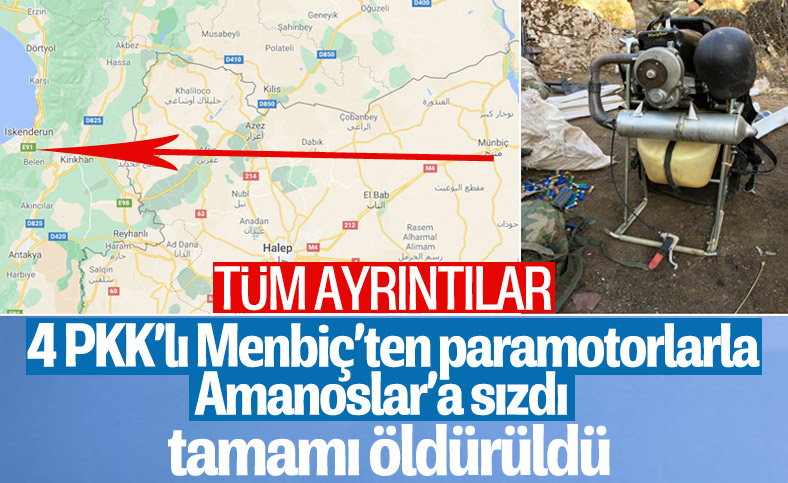 PKK'lı teröristler, Hatay'a paramotorlarla sızdı