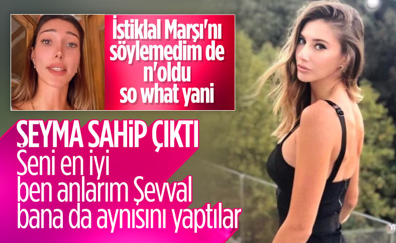 Şeyma Subaşı, arkadaşı Şevval Şahin’e destek çıktı