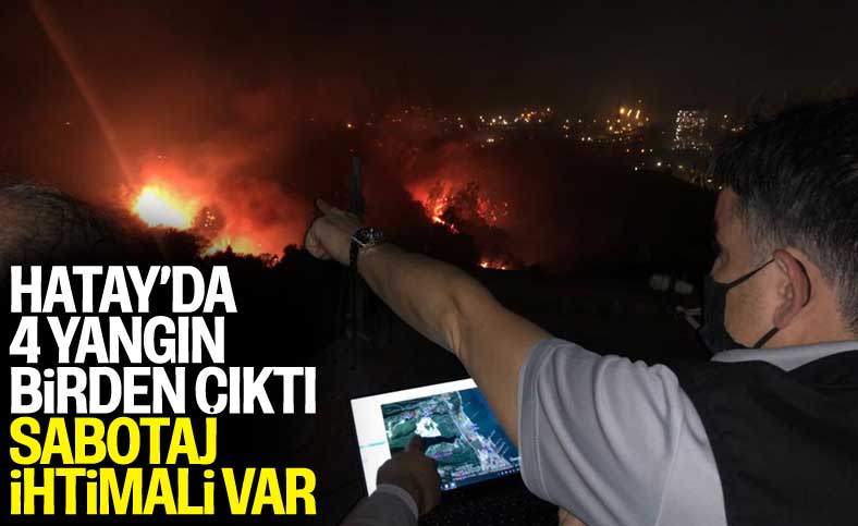 Hatay'da bir günde 4 farklı noktada orman yangını