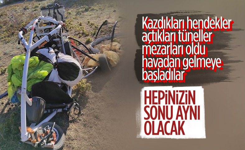 Amanoslar'da terör örgütü PKK'ya ait paramotor ele geçirildi