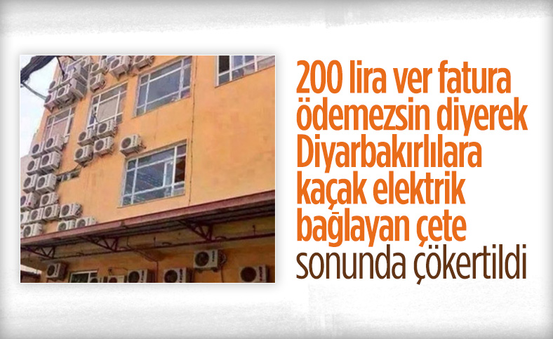 Diyarbakır'da kaçak elektrik şebekesine operasyon