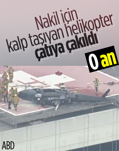 ABD'de donör kalp taşıyan ambulans helikopter yere çakıldı