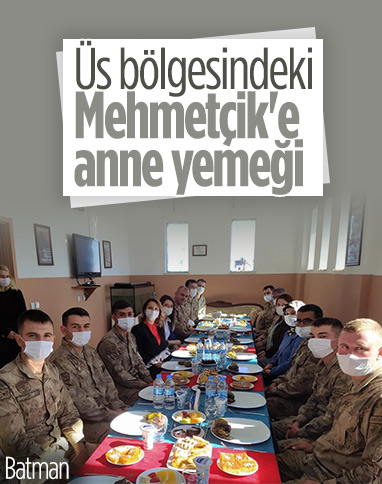 Batman Valisi Şahin'in eşinden askerlere anne yemeği ikramı