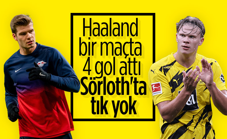 Haaland şov yaptı Sörloth yine suskun