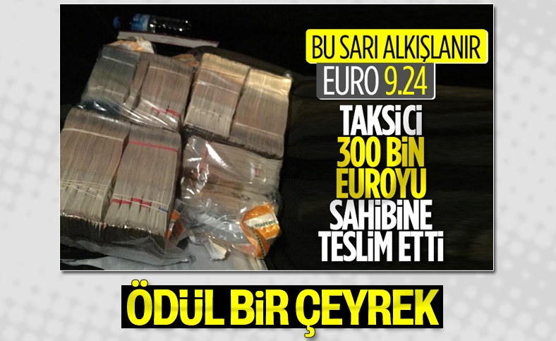 300 bin Euro'yu sahibine ulaştıran taksi şoförüne çeyrek altın