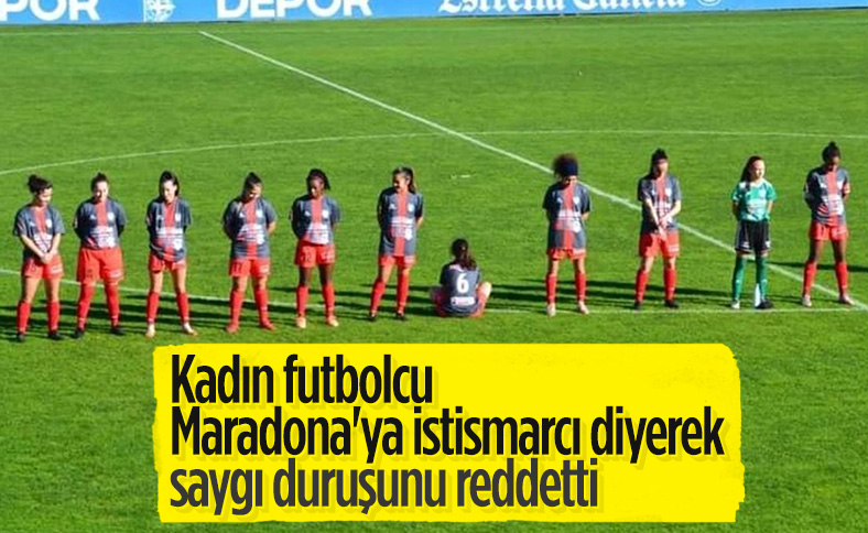 Kadın futbolcu Maradona için saygı duruşunu protesto etti