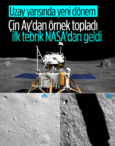 Çin'in Ay'a inen uzay aracı örnek toplamayı başardı