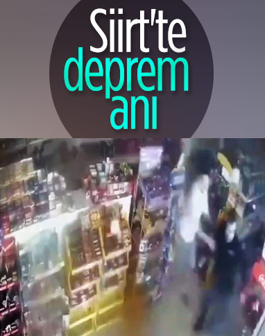 Siirt’te meydana gelen deprem anı