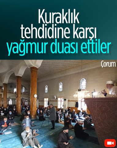 Çorum'daki camilerde yağmur duası edildi