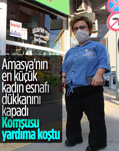 Amasya'nın en küçük kadın esnafı, dükkanını kapattı