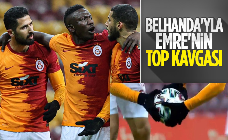 Belhanda topu Emre Akbaba'nın elinden aldı