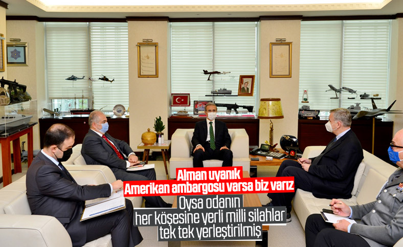 Savunma Sanayii Başkanı Demir, Alman heyeti kabul etti