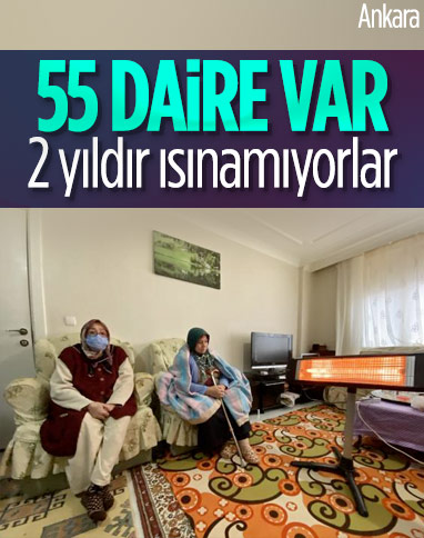 Ankara'da 7 katlı binanın sakinleri, 2 yıldır ısınamıyor