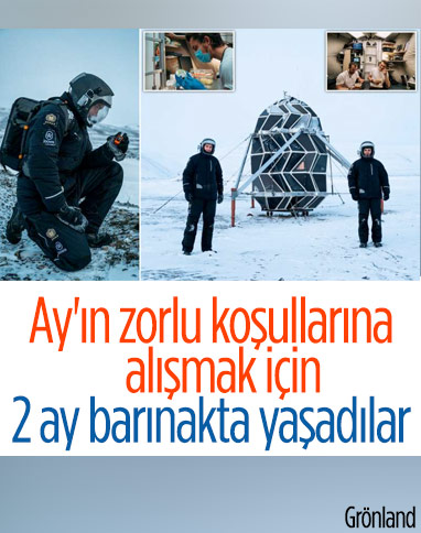 Danimarkalı mimarlar, Ay'ın zorlu koşullarını gözlemlemek için iki ay barınakta kaldı