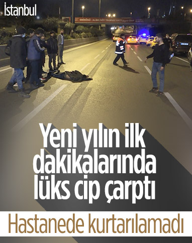 Zeytinburnu'nda yolun karşısına geçmek isterken metrelerce savruldu