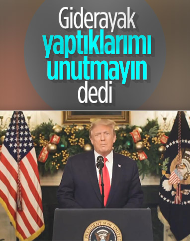 Donald Trump’tan son yeni yıl konuşması: Hatırlanmalıyız