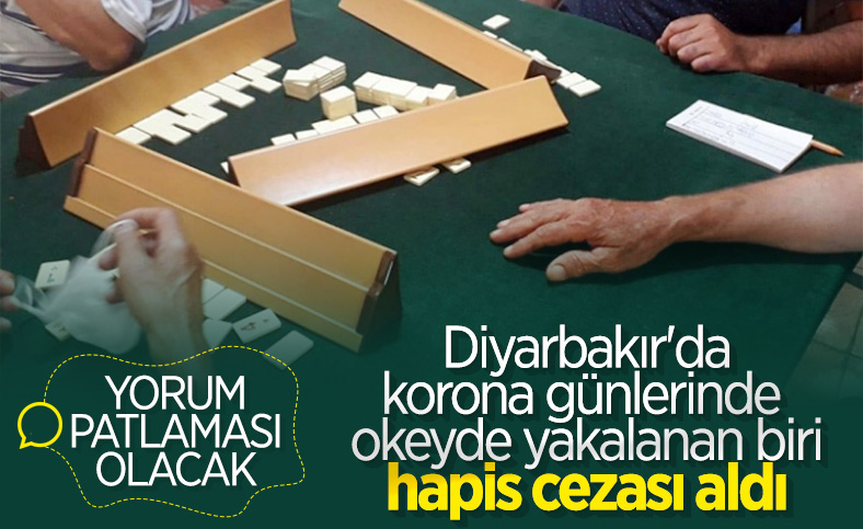 Diyarbakır'da okey oynayan kişiye 1 ay 20 gün hapis cezası