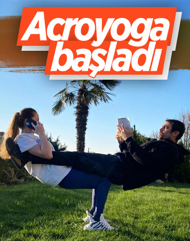 İbrahim Çelikkol acroyoga yaptı