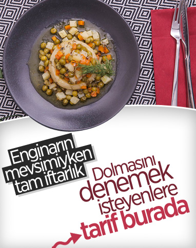 Sağlıklı iftar sofralarına: Enginar dolması