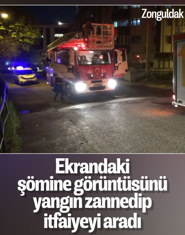Zonguldak'ta televizyondaki görüntüyü yangın zanneden yaşlı kadın itfaiyeyi aradı