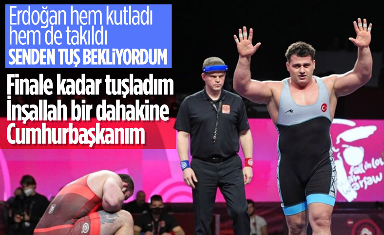Cumhurbaşkanı Erdoğan, milli güreşçi Rıza Kayaalp'i telefonda kutladı