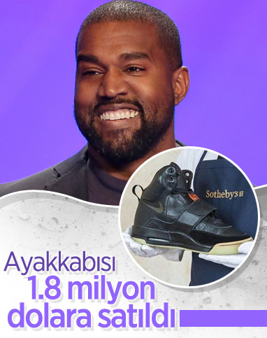 Kanye West'in ayakkabısı rekor fiyata satıldı