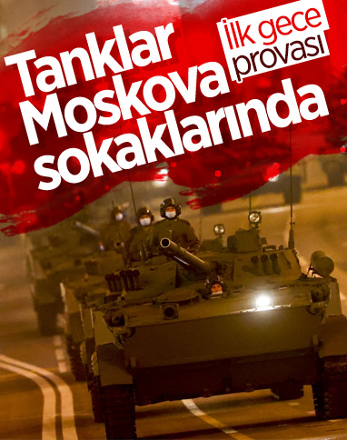 Rusya'da Zafer Günü için askeri geçit provası