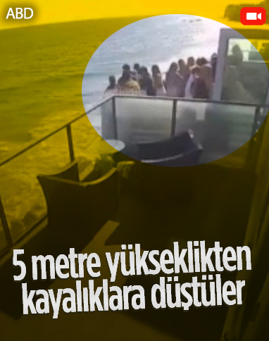 ABD'de bir evin balkonu çöktü