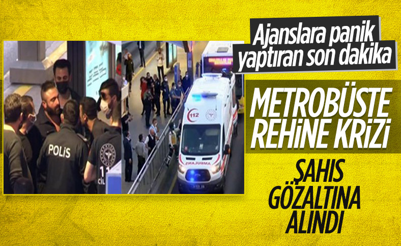 Avcılar istikametinde ilerleyen bir metrobüs rehin alındı