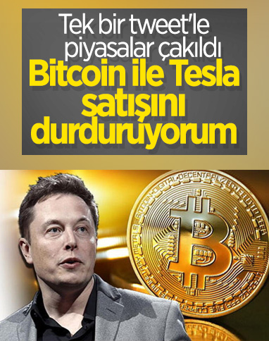 Elon Musk, Bitcoin ile Tesla satışını durdurdu