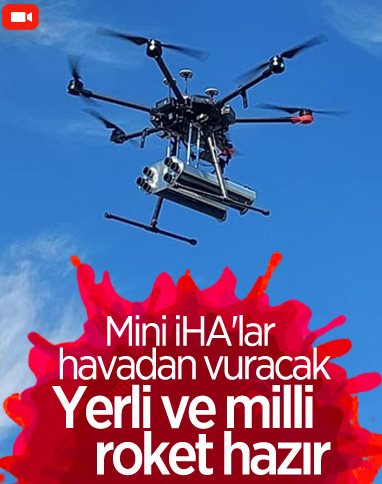 İnsansız hava ve kara araçları için yerli ve milli mini roket geliştirildi