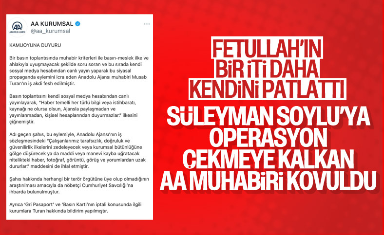 Anadolu Ajansı, Musab Turan’ın işine son verdi