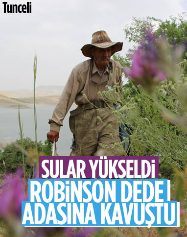 Tunceli'de Robinson Dede adasına kavuştu