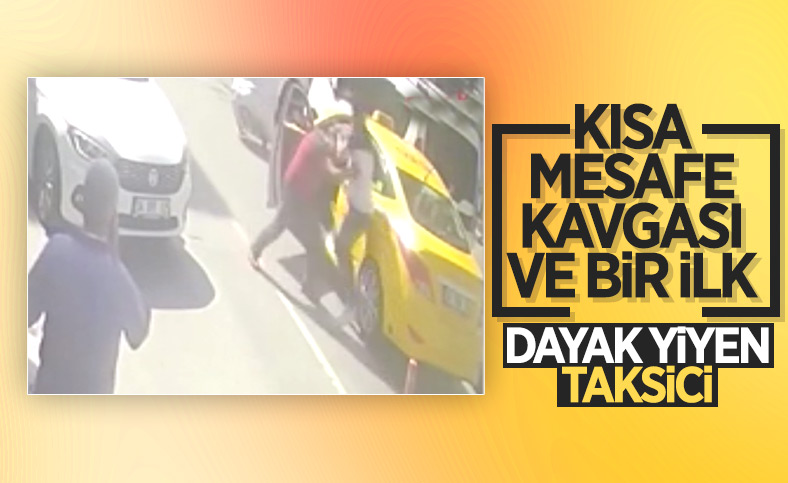 Fatih'te taksiciyle müşterinin kavgası