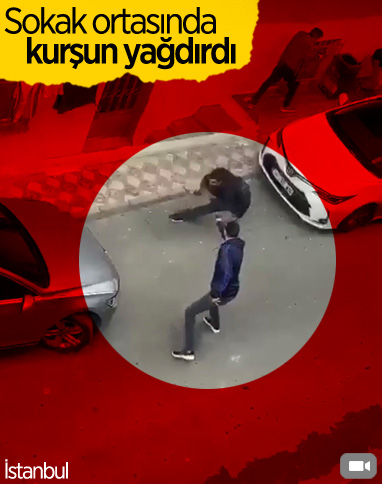 Esenler'de silahlı saldırı kamerada