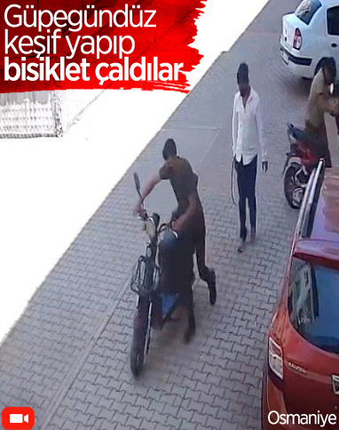 Osmaniye'de gündüz vakti bisiklet hırsızlığı