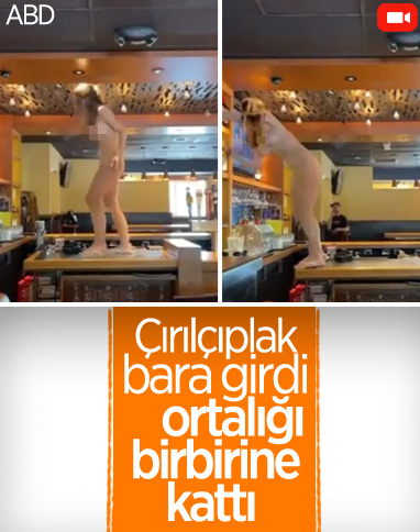 ABD'de bir kadın çırılçıplak girdiği mekanı birbirine kattı
