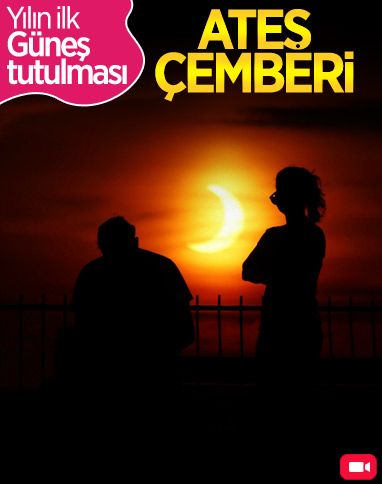 Kuzey yarımkürede, halkalı güneş tutulması başladı