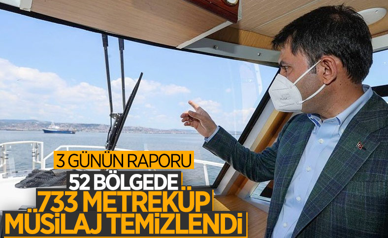 Murat Kurum: 733,1 metreküp müsilajı bertarafa gönderdik