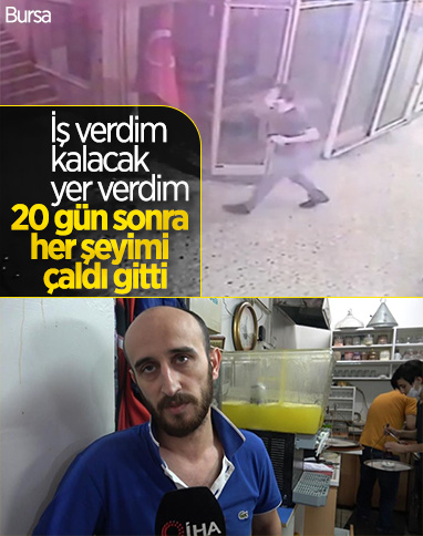 Bursa'da 20 günlük işçi, kredi kartını ve paraları çalıp kaçtı