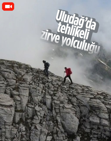 Uludağ’ın puslu zirvesinde tehlikeli yolculuk