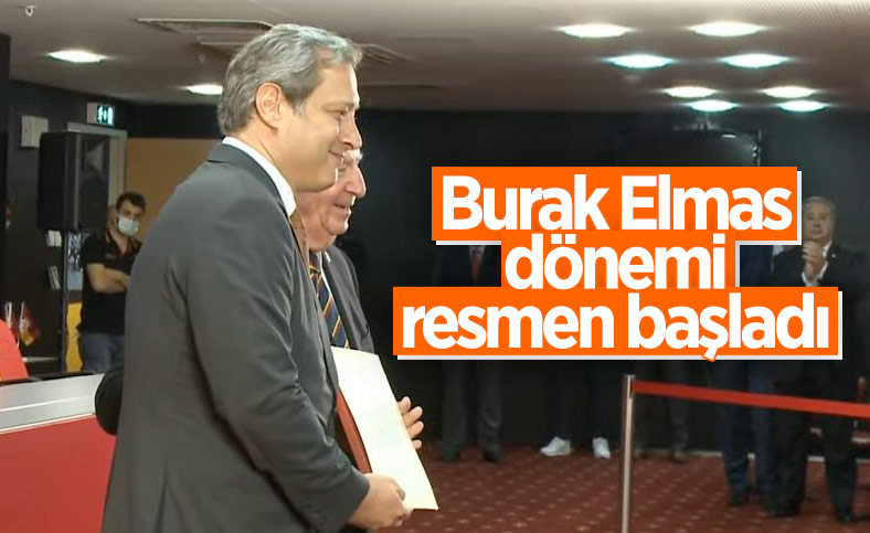 Galatasaray'ın yeni başkanı Burak Elmas mazbatasını aldı