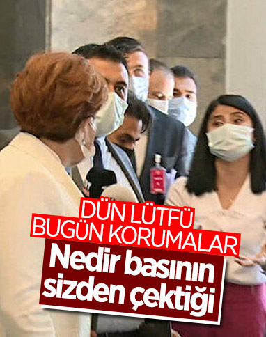 Meral Akşener'in korumalarından gazetecilere müdahale