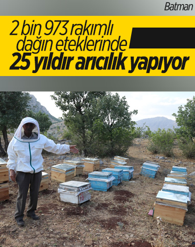2 bin 973 rakımlı Mereto Dağı'nda 25 yıldır arıcılık yapıyor