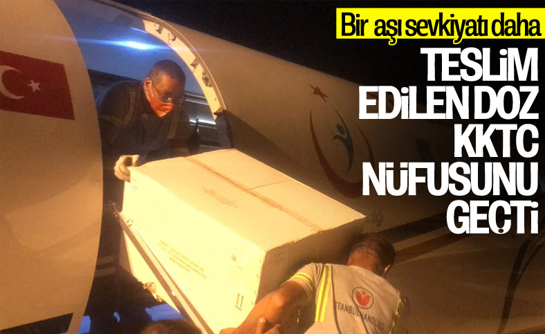 Türkiye'den KKTC'ye 50 bin doz daha aşı gönderildi